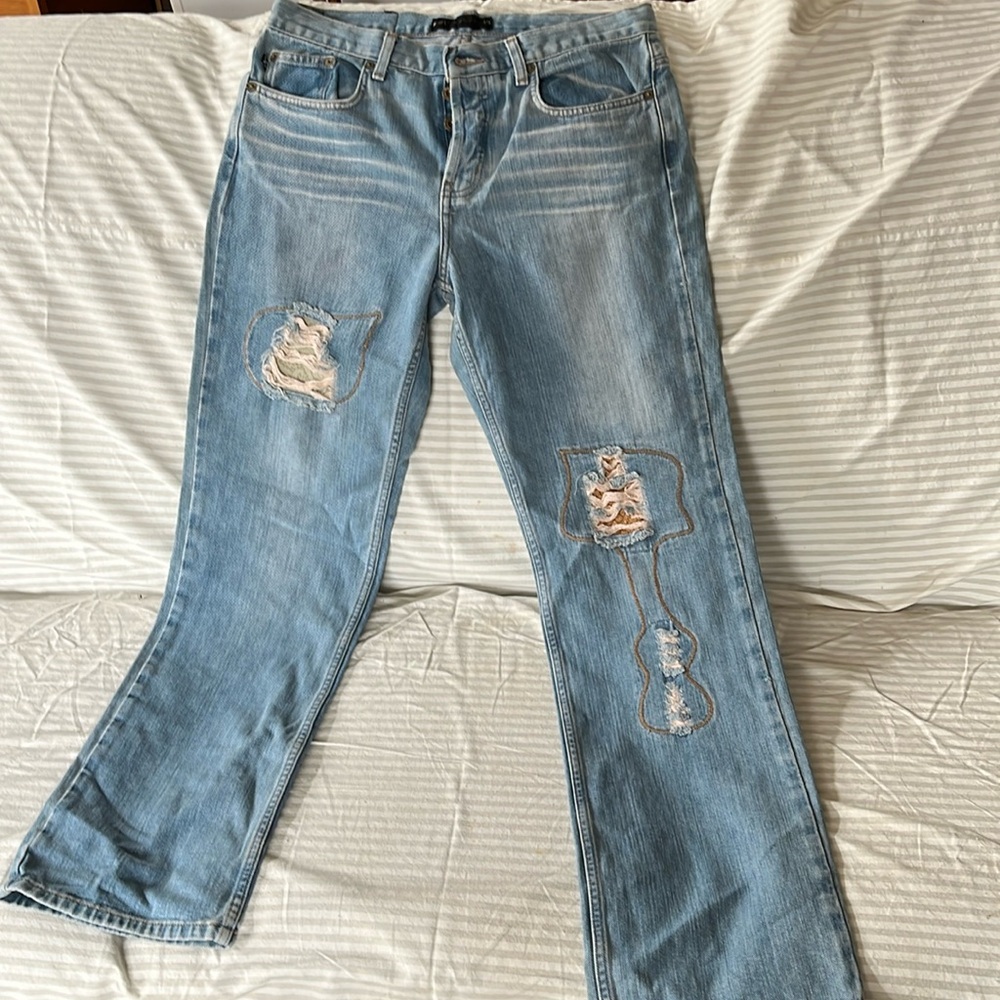 Womens jeans stressed,soft